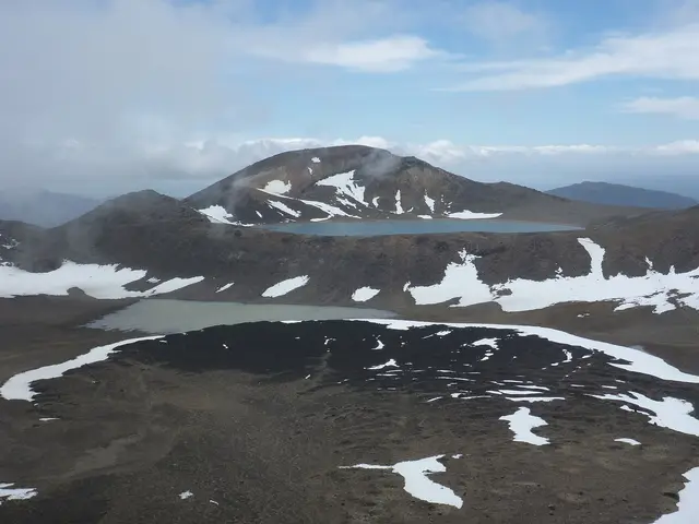 Central Crater, Blue Lake and Mount Rotopaunga