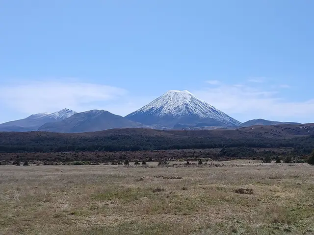 Mount Ngaurahoe as seen from Whakapapa Village
