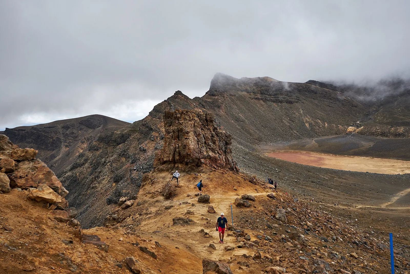 Volcanic features in Tongariro Alpine Crossing